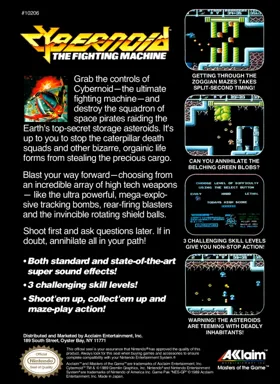 Cybernoid - The Fighting Machine (USA) box cover back